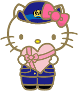 制服姿のハローキティ